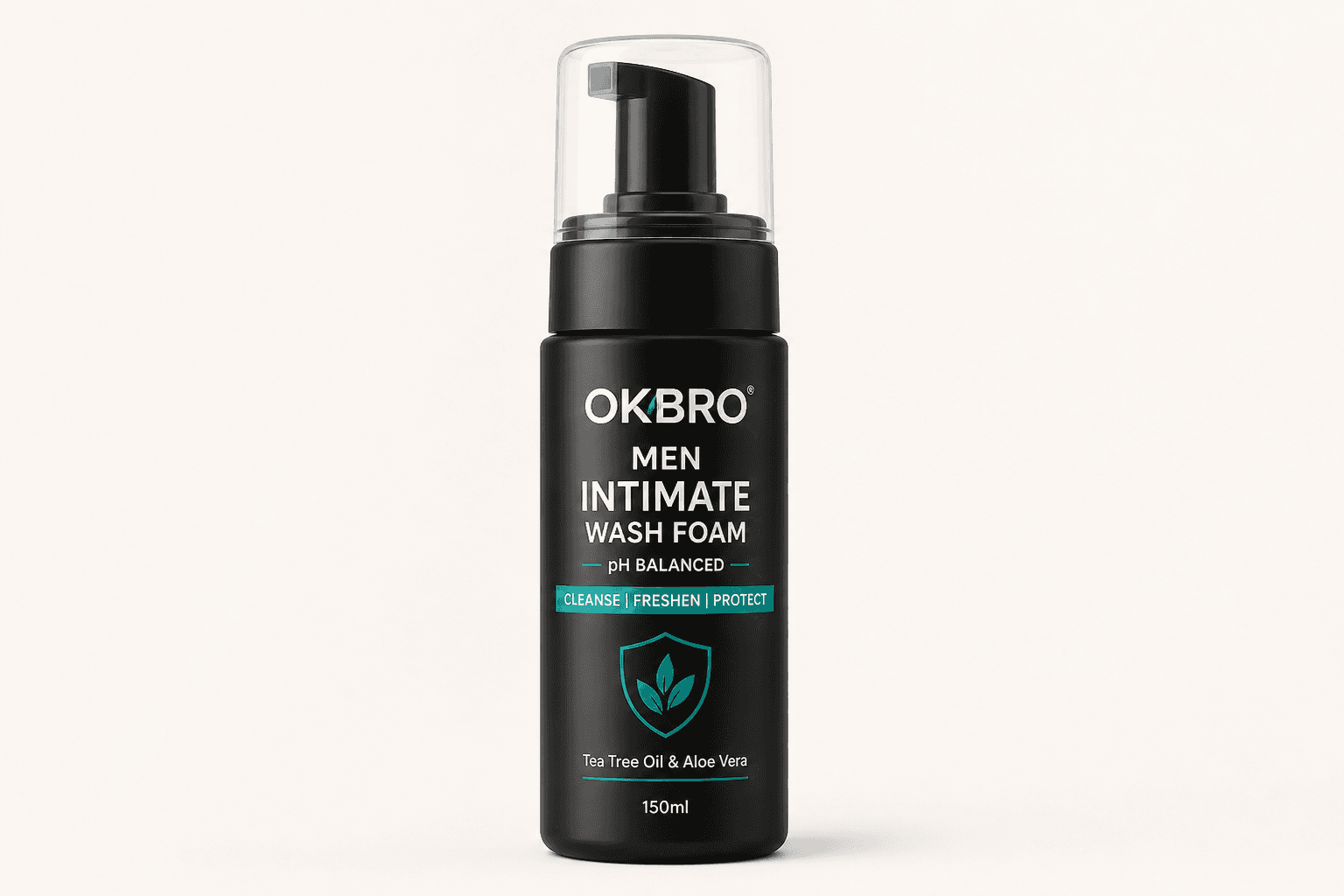 OKBRO Men Intimate Wash Foam 150ml — Cleanse, Freshen, Protect