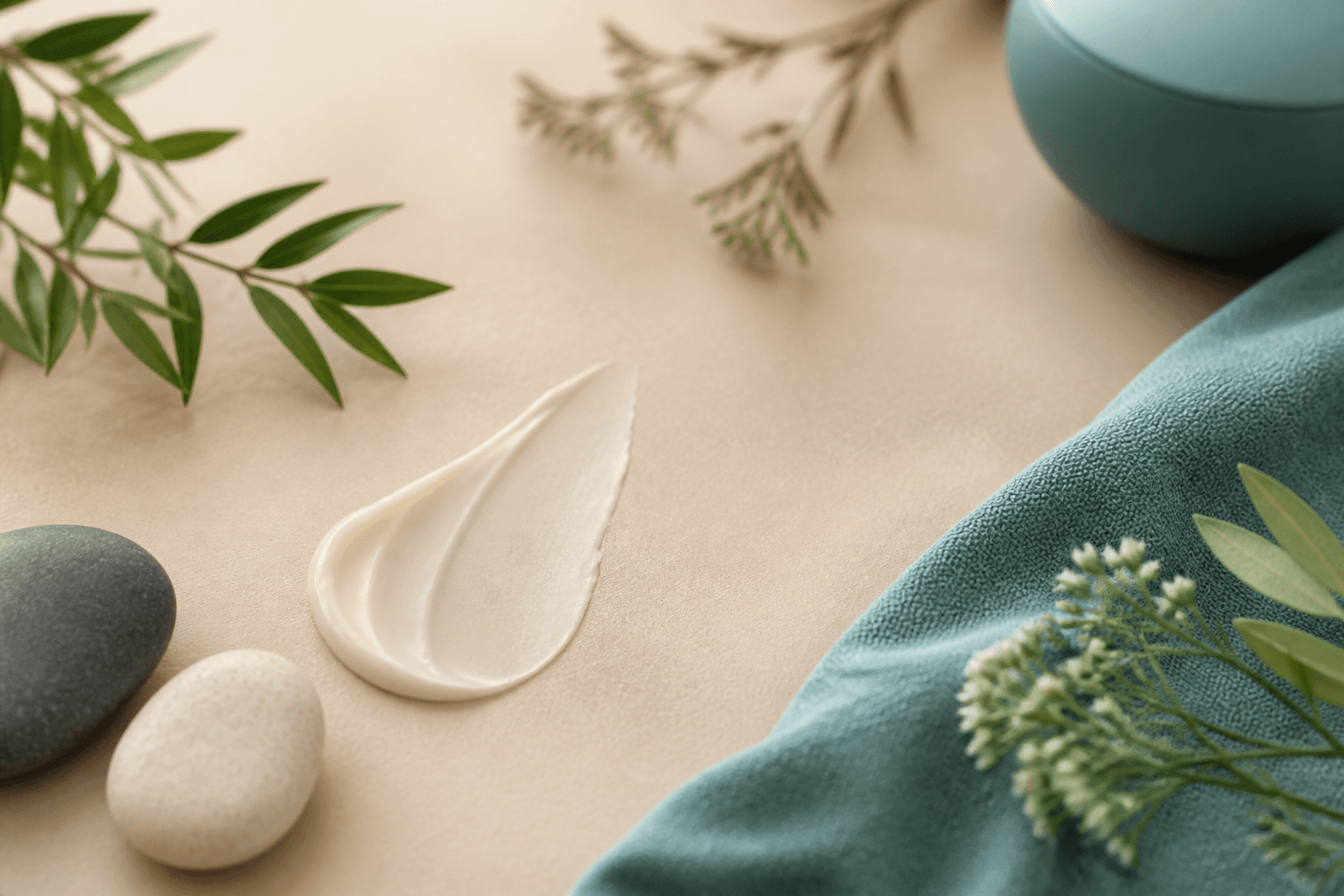 Gentle premium skincare applied to sensitive skin